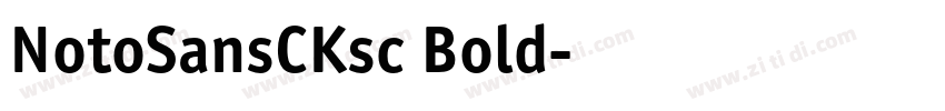 NotoSansCKsc Bold字体转换